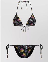 Dolce & Gabbana - Floral-Print Triangle Bikini - Lyst