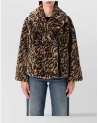 A.P.C. - Leopard Print Faux Fur Boxy Coat - Lyst