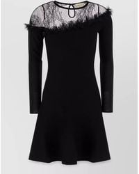 Blumarine - Virgin Wool Mini Dress - Lyst
