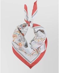 Etro - Silk Floral-Print Paisley Square Scarf - Lyst