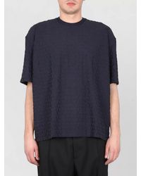 Sunnei - Crew Neck T Shirt Crossbar Texture - Lyst
