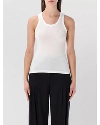 Coperni - Cotton Modal Logo Embroidered Tank Top - Lyst