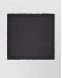 Tory Burch - Logo Pattern Scarf Fringed Edges - Lyst