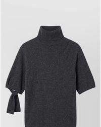 Jacquemus - Cashmere-Blend Fitted Short-Sleeve Turtleneck Knitted Top - Lyst