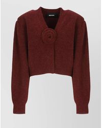 ROTATE BIRGER CHRISTENSEN - Alpaca And Wool Blend Cropped Cardigan - Lyst