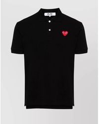 Comme des Garçons - Cotton Logo Piqué Polo Shirt - Lyst