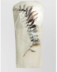 Sportmax - Short Dress Asymmetric Sheer Overlay Print - Lyst