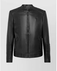 Philipp Plein - Leather Biker Jacket - Lyst