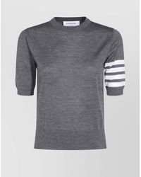 Thom Browne - Wool Short-Sleeve Crewneck Jumper - Lyst