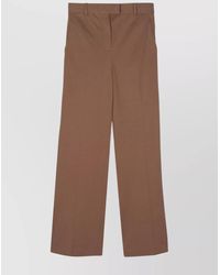 Circolo 1901 - Cotton Piqué Low-Rise Straight-Leg Trousers - Lyst