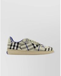 Burberry - Checkered Pattern Low-Top Rubber Sole Sneakers - Lyst