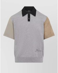 Jacquemus - Merino Wool Paneled Polo Shirt - Lyst