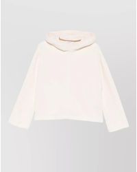 Max Mara - Hooded Silk Nylon Blend Long Sleeve Top - Lyst