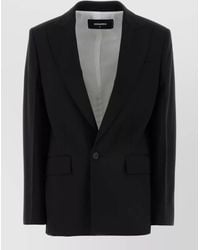 DSquared² - Stretch Wool Blend Oversized Tailored Blazer - Lyst