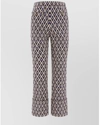 Valentino - Chevron Pattern Trousers Buttoned Pockets - Lyst