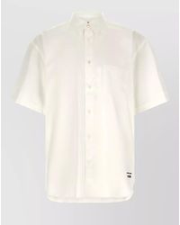 Comme des Garçons - Short Sleeve Shirt Logo Embroidery Pocket - Lyst
