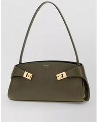 Ferragamo - Hug Pouch Leather Clutch Bag - Lyst