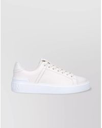 Balmain - Leather Low-Top Sneakers - Lyst
