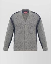 DIESEL - V Neck Casual Jacket Long Sleeves - Lyst