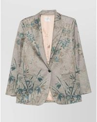 forte_forte - Single Breasted Jacket Floral Pattern - Lyst