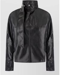 Agolde - Leather Single Breasted Coat - Lyst