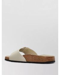 Birkenstock - Madrid Sandals Open Toe Leather Cork Buckle - Lyst