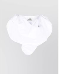 Vivienne Westwood - Draped Boat Neck Top With Asymmetric Sleeves - Lyst