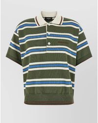 DSquared² - Polo Shirt Striped Knit Ribbed Hem - Lyst