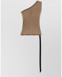 Rick Owens - Cotton One-Shoulder Asymmetric Tank Top - Lyst