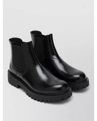 Prada - Leather Chelsea Ankle Boots - Lyst