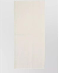 Max Mara - Silk Wool Linen Logo Scarf - Lyst