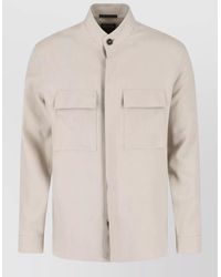 ZEGNA - Casual Jacket Chest Pockets Long Sleeves - Lyst