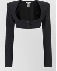 Nensi Dojaka - Cleo Blazer Cropped Square Neck Jacket - Lyst
