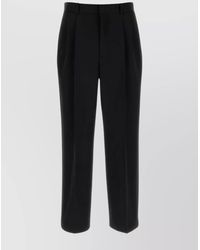 The Row Mikeno Pleated Wool Pants in Natural for Men | Lyst