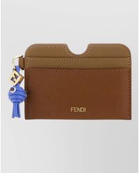 Fendi - Diamonds Leather Card Holder Keyring Charm - Lyst