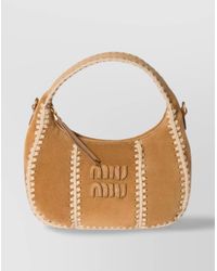 Miu Miu - Wander Small Suede Shoulder Bag - Lyst
