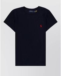 Polo Ralph Lauren - Crew Neck Short Sleeve Cotton Top - Lyst