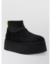 UGG - Platform Ankle Boots Round Toe Pull Tab - Lyst