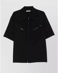 Givenchy - Short Sleeve Zip Shirt Jacket Pockets - Lyst