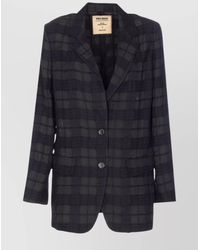 Uma Wang - Virgin Wool V Neck Long Sleeve Blazer - Lyst