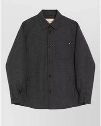 Valentino - Buttoned Cuff Jacket Point Collar Chest Pocket - Lyst