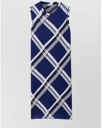 Burberry - Check Silk Dress - Lyst