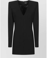 Wardrobe NYC - Rhw V Neck Long Sleeve Mini Dress - Lyst