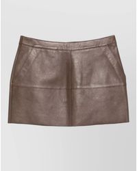 P.A.R.O.S.H. - Leather Paneled Mini Skirt - Lyst