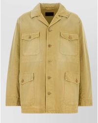 Prada - Cotton Jacket Collared Design Four Pockets - Lyst