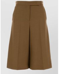 Max Mara - Virgin Wool Bermuda Shorts - Lyst