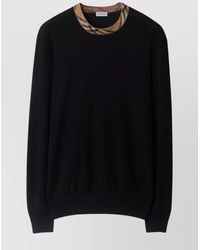 Burberry - Wool Crew Neck Sweater - Lyst
