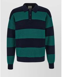Drole de Monsieur - Ribbed Loose-Fit Striped Sweater - Lyst