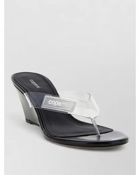 Coperni - Wedge Sandals Logo Detail Transparent Strap - Lyst