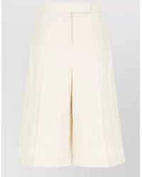 Max Mara - Linen High-Rise Bermuda Shorts - Lyst